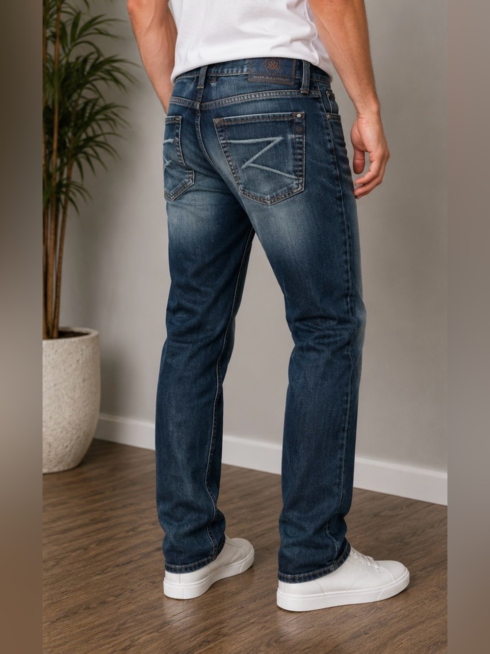 Rock & Republic Mens Rigid Jeans Size 29x30 Dark Wash Straight Denim Pants